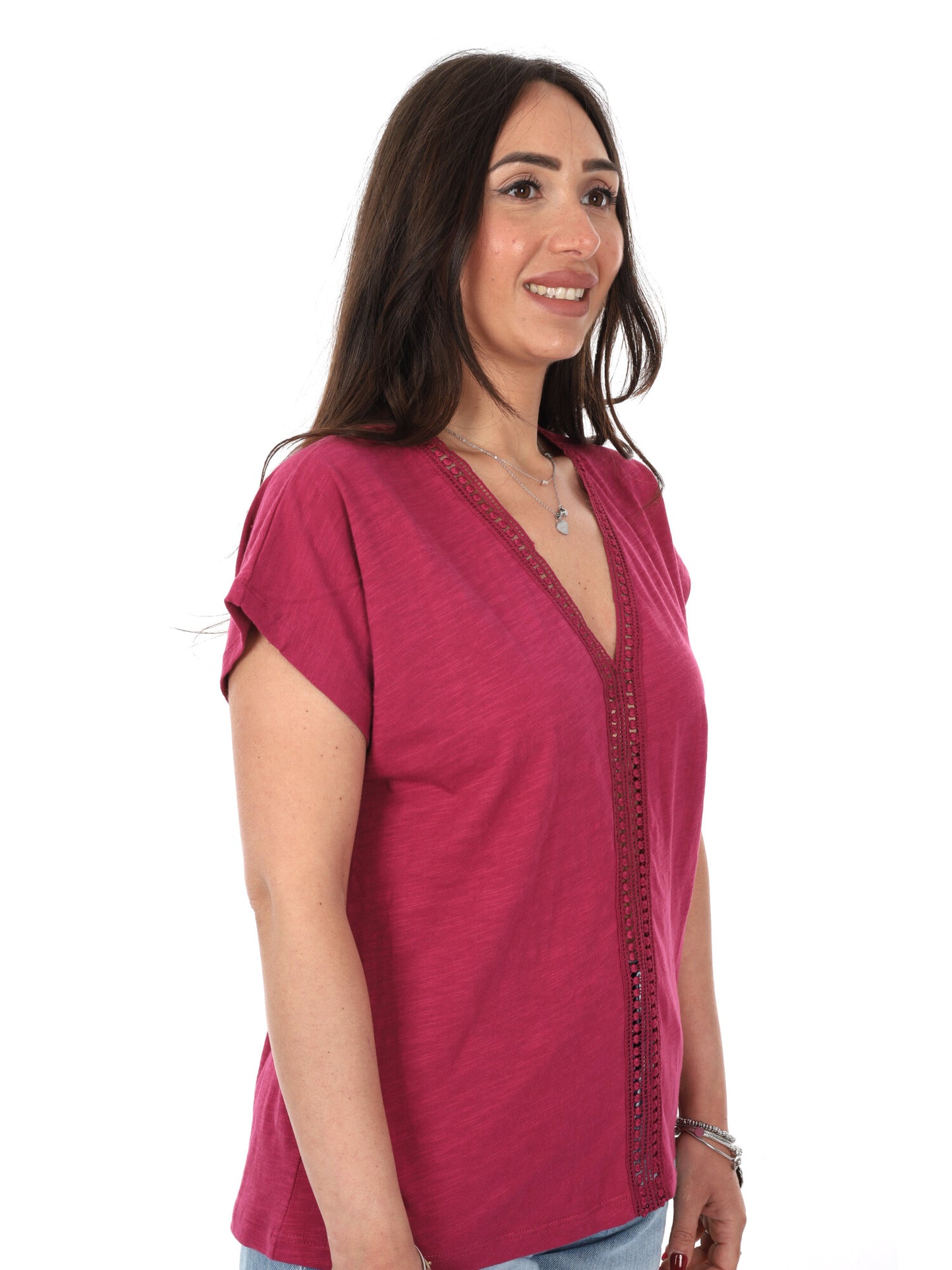 T-shirt Mila Pepe Jeans da donna rossa, essenziale e versatile