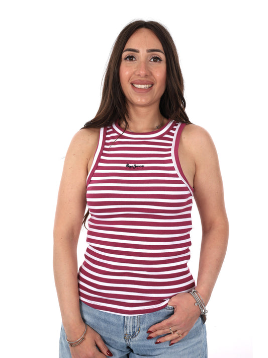 Canotta unisex Pepe Jeans Marian in rosso, stile casual