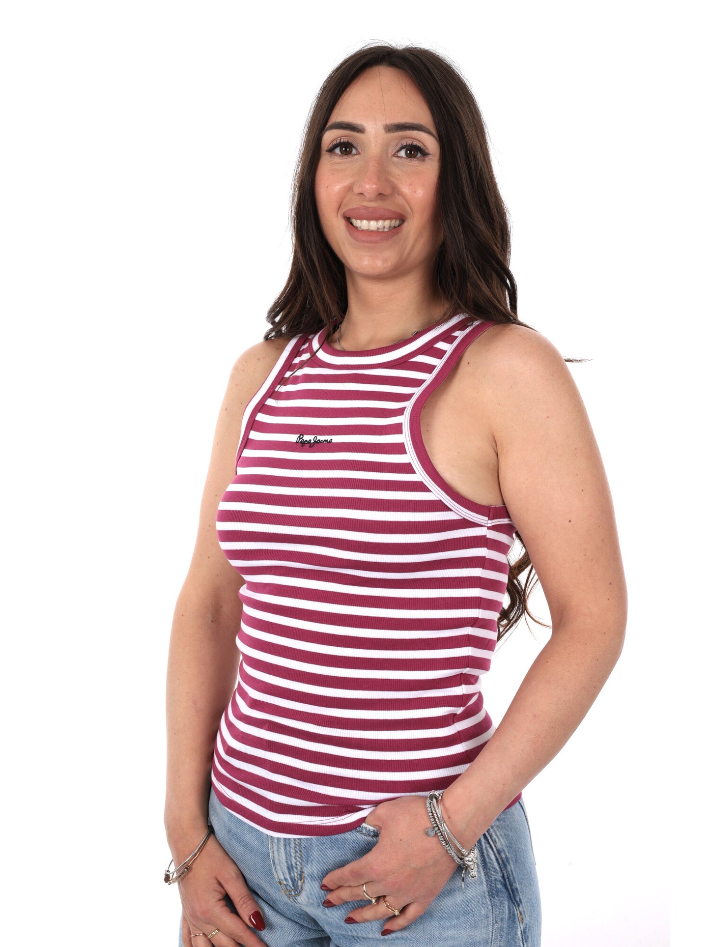 Pepe Jeans Canotta Marian da donna in rosso, stile casual