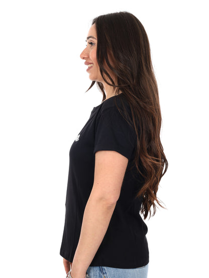 T-shirt donna Pepe Jeans Nadda nera a maniche corte