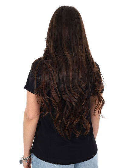 T-shirt donna Pepe Jeans Nadda nera a maniche corte