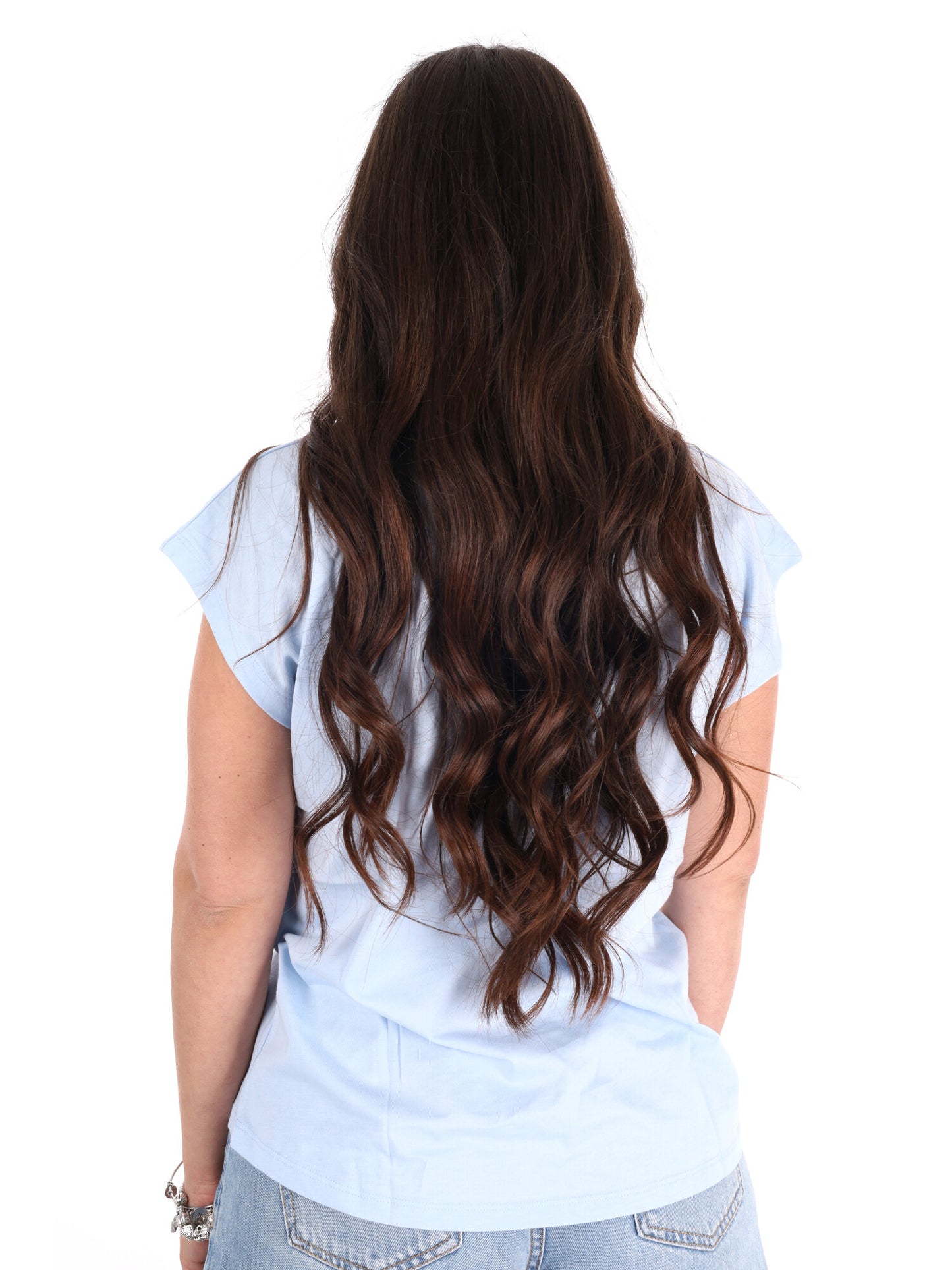 T-shirt Bloom di Pepe Jeans da donna in cotone azzurra