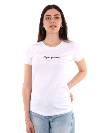 T-SHIRT CON LOGO PEPE JEANS DONNA BIANCO