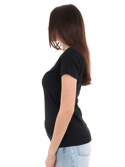 T-SHIRT CON LOGO PEPE JEANS DONNA NERO