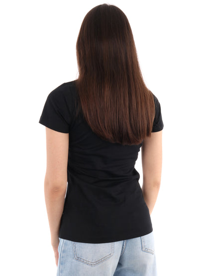 T-SHIRT CON LOGO PEPE JEANS DONNA NERO