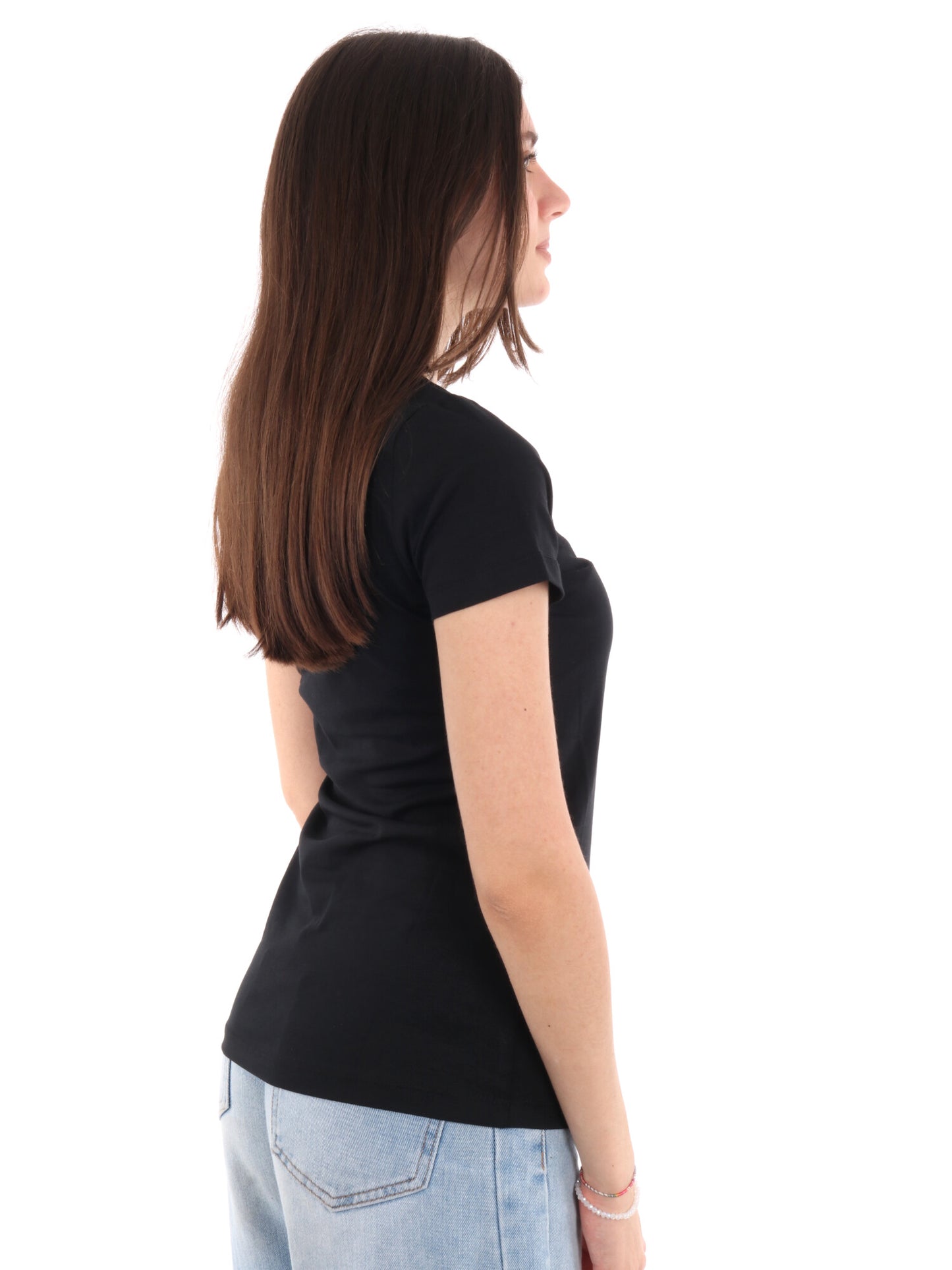 T-SHIRT CON LOGO PEPE JEANS DONNA NERO