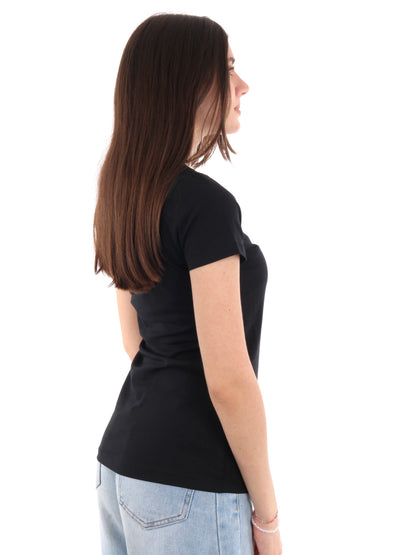 T-SHIRT CON LOGO PEPE JEANS DONNA NERO