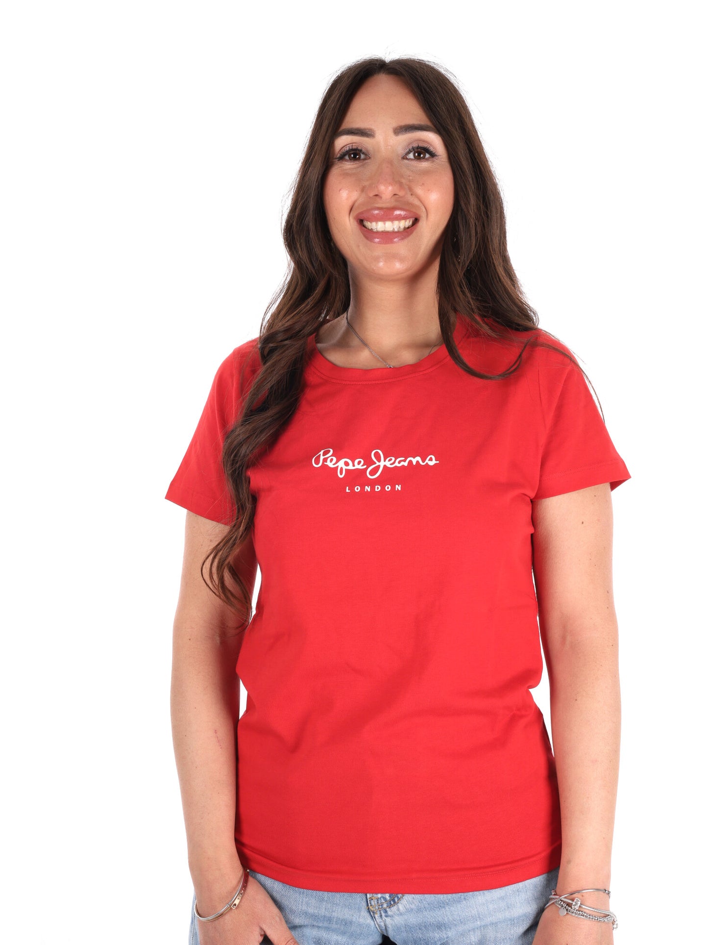 T-shirt donna Pepe Jeans New Virgini slim rossa casual