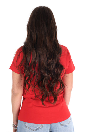 T-shirt donna Pepe Jeans New Virgini slim rossa casual
