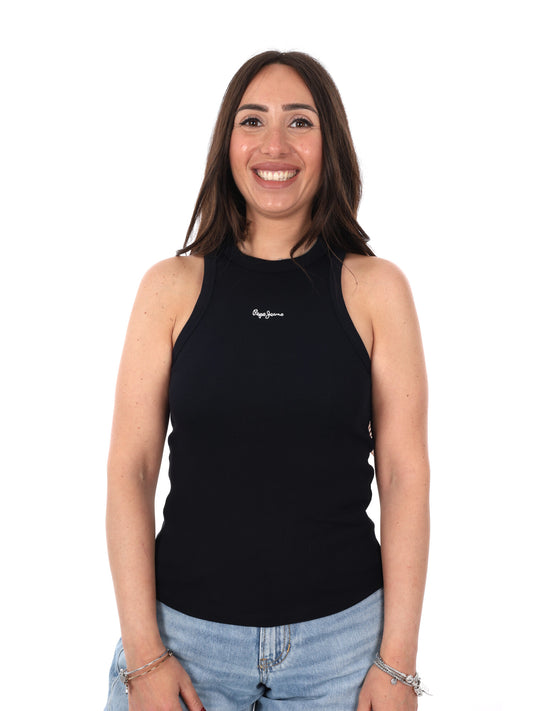 Pepe Jeans Marian, canotta unisex adulto nera in cotone