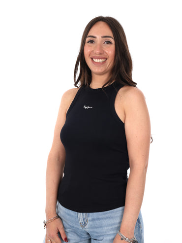 Pepe Jeans Marian, canotta unisex adulto nera in cotone