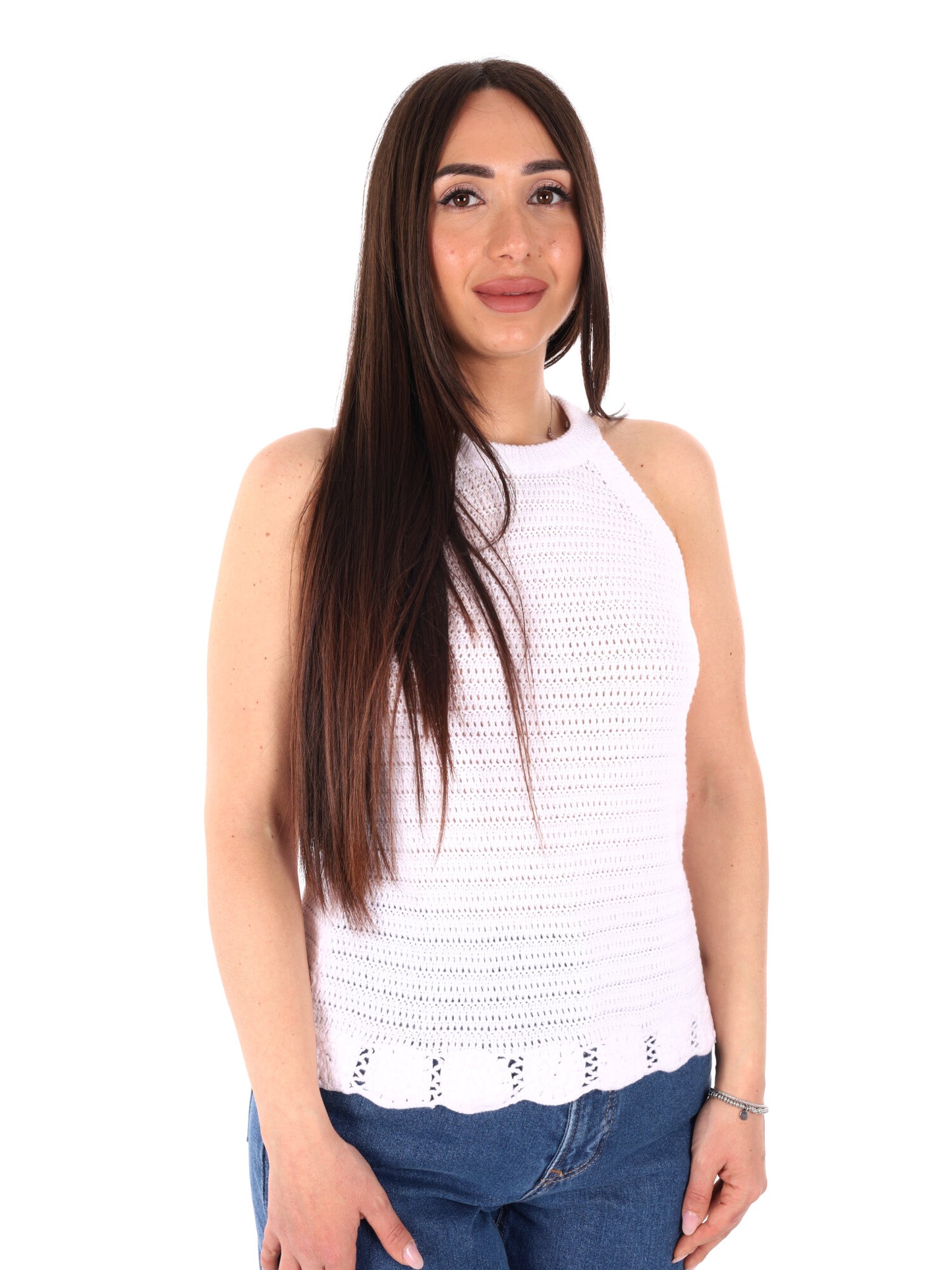 Pepe Jeans Kinah, canotta donna bianca in cotone versatile e comoda