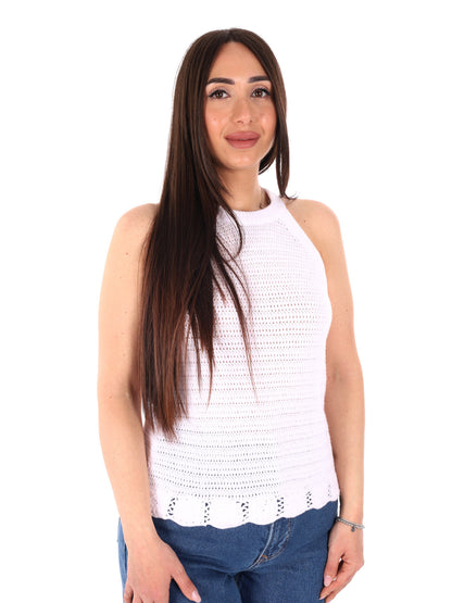 Pepe Jeans Kinah, canotta donna bianca in cotone versatile e comoda