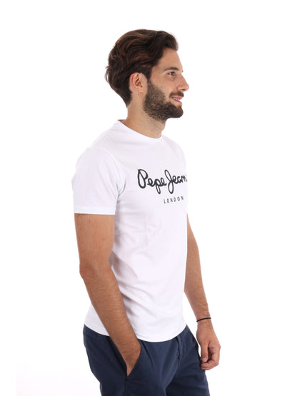 T-SHIRT SLIM FIT CON LOGO PEPE JEANS DA UOMO BIANCO