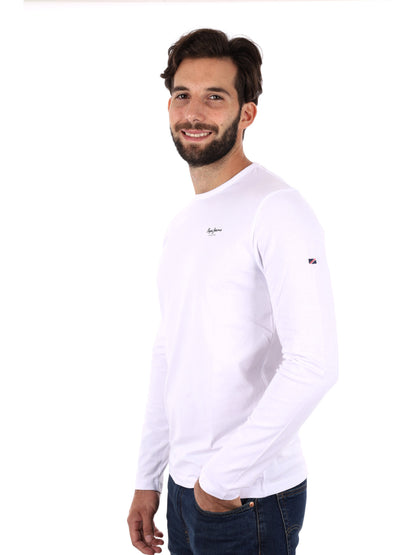 MAGLIA A MANICHE LUNGHE ORIGINAL PEPE JEANS DA UOMO BIANCO