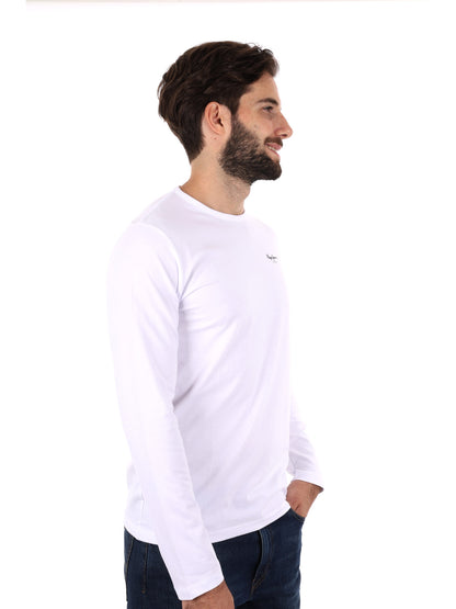 MAGLIA A MANICHE LUNGHE ORIGINAL PEPE JEANS DA UOMO BIANCO