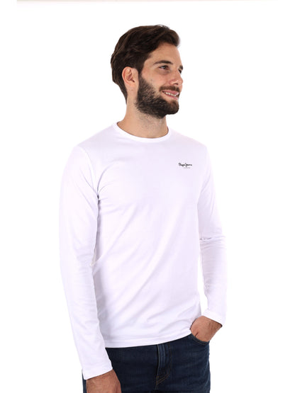 MAGLIA A MANICHE LUNGHE ORIGINAL PEPE JEANS DA UOMO BIANCO