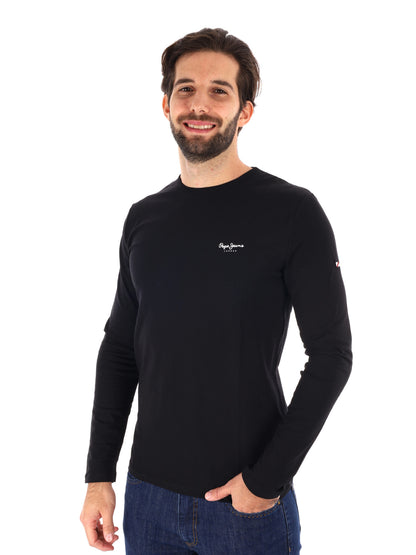 MAGLIA A MANICHE LUNGHE ORIGINAL PEPE JEANS DA UOMO NERO