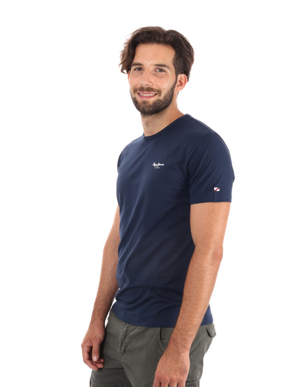 T-SHIRT SLIM FIT PEPE JEANS UOMO BLU