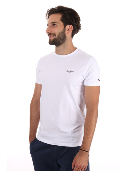T-SHIRT SLIM FIT PEPE JEANS UOMO BIANCO