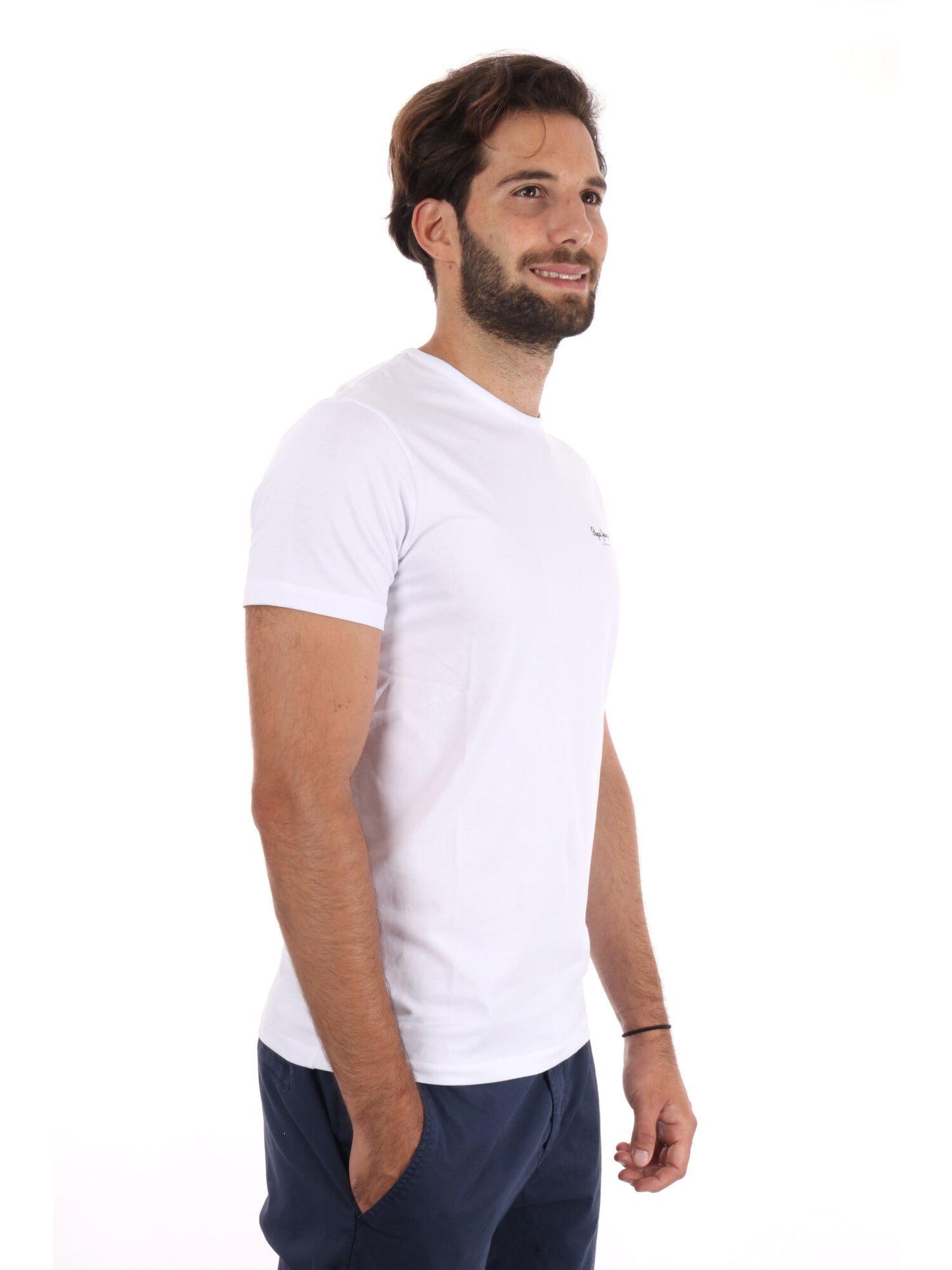 T-SHIRT SLIM FIT PEPE JEANS UOMO BIANCO