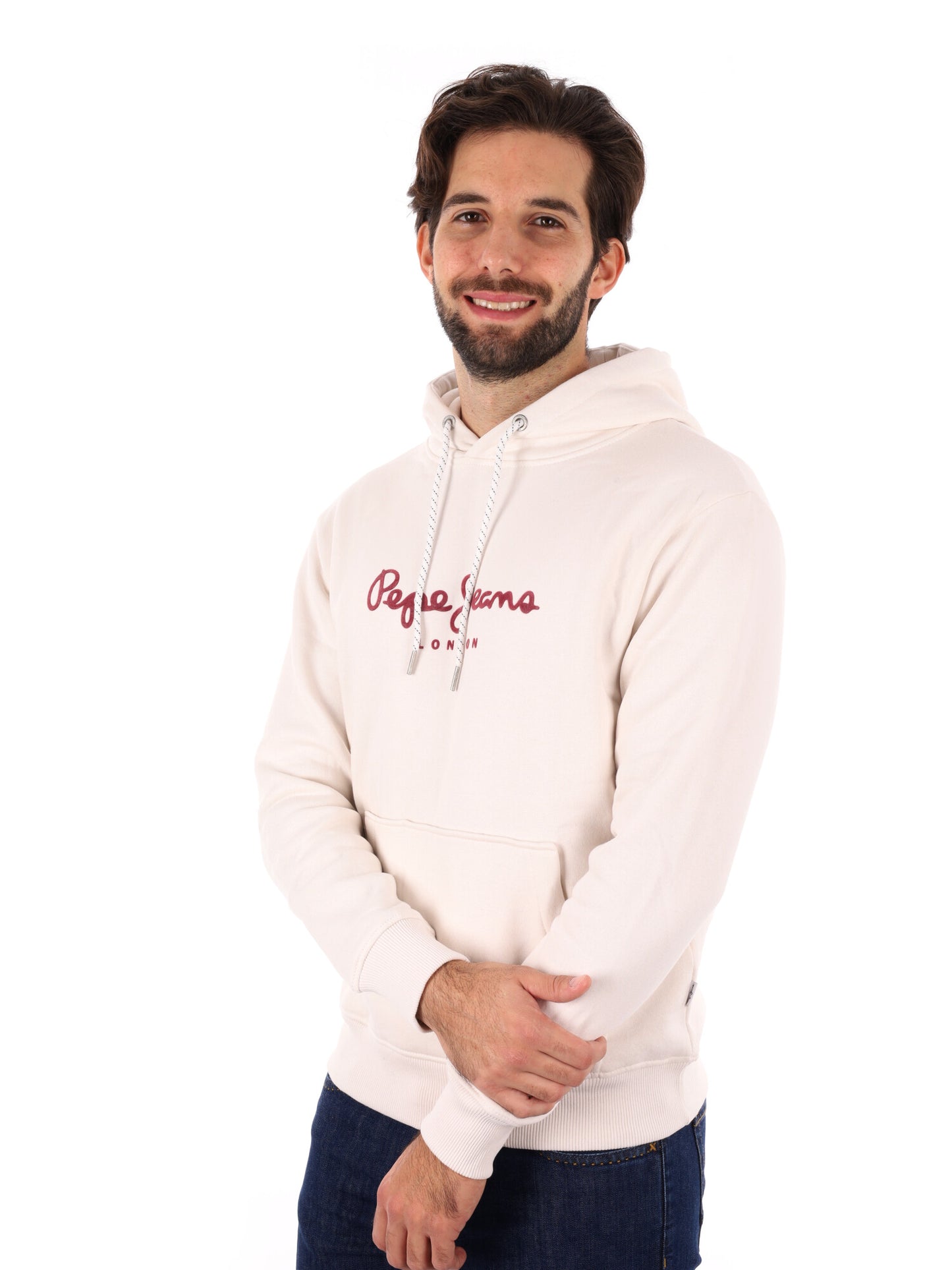 FELPA MACBETH CON CAPPUCCIO PEPE JEANS DA UOMO AVORIO