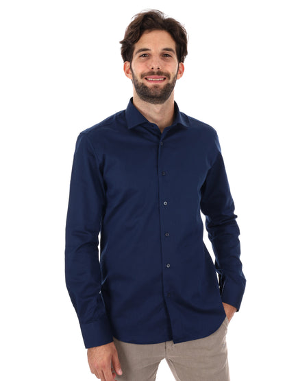 CAMICIA POMMERY FB DA UOMO BLU