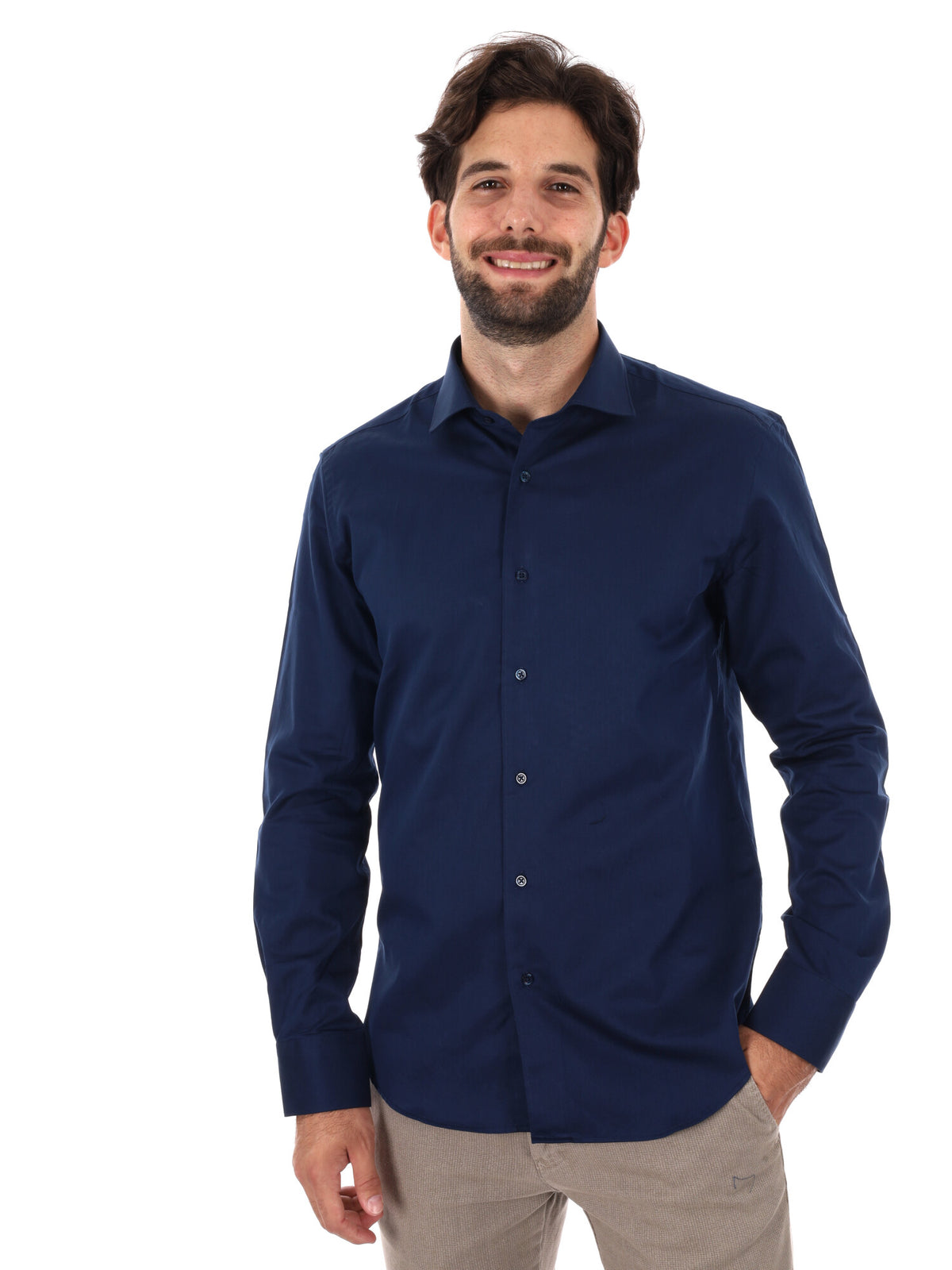 Fb camicia da uomo blu