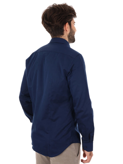 CAMICIA POMMERY FB DA UOMO BLU