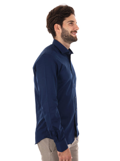 CAMICIA POMMERY FB DA UOMO BLU