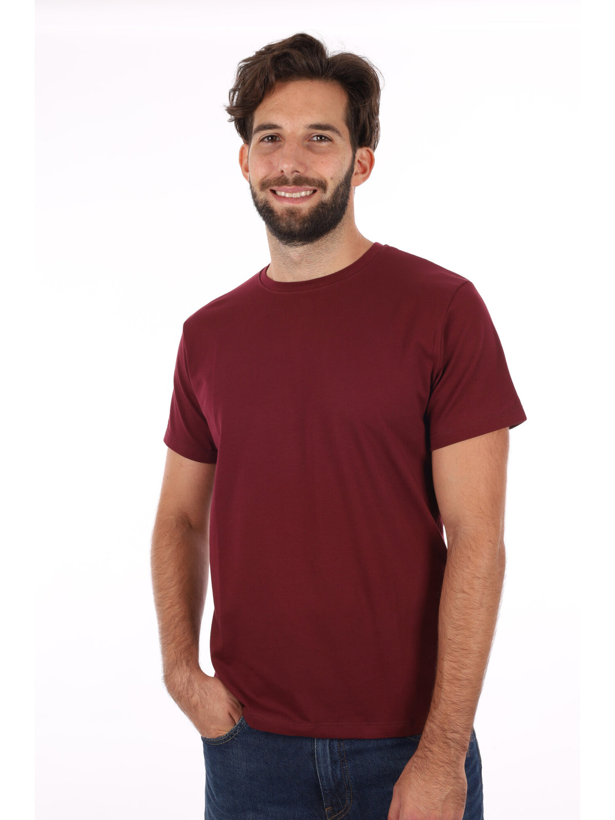 Fb t-shirt mm da uomo bordeaux