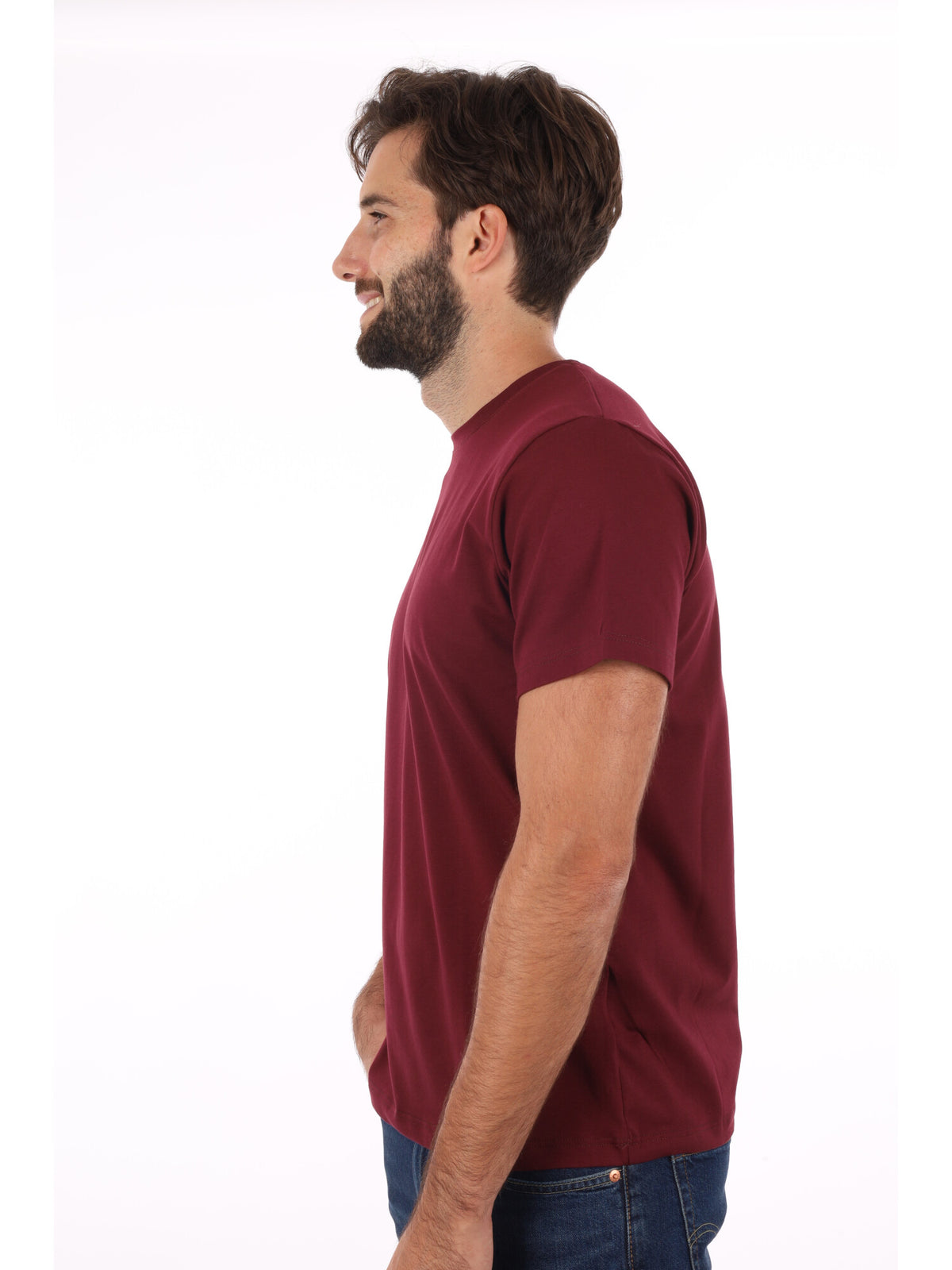 Fb t-shirt mm da uomo bordeaux