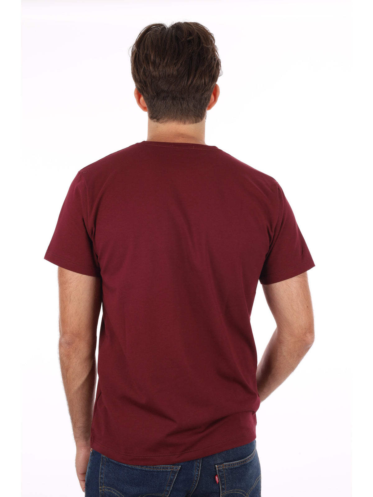 Fb t-shirt mm da uomo bordeaux