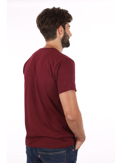 Fb t-shirt mm da uomo bordeaux