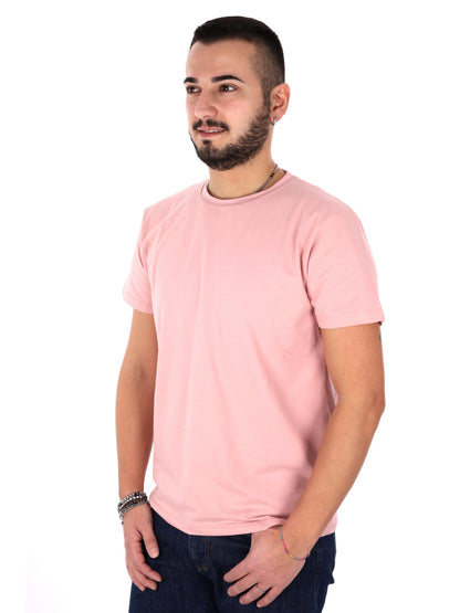 T-shirt rosa Prati da uomo, casual e versatile per la primavera-estate