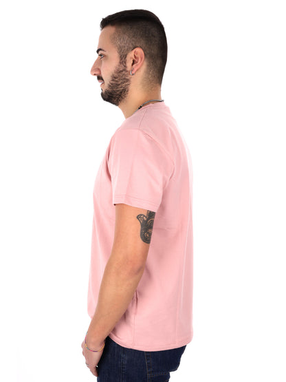 T-shirt rosa Prati da uomo, casual e versatile per la primavera-estate