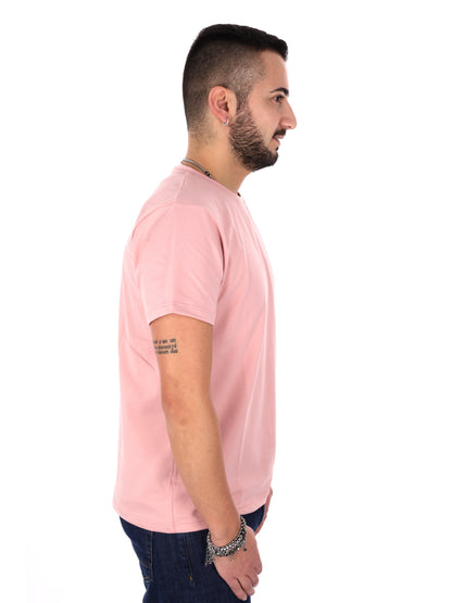 T-shirt rosa Prati da uomo, casual e versatile per la primavera-estate