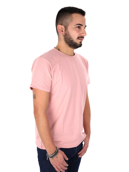 T-shirt rosa Prati da uomo, casual e versatile per la primavera-estate
