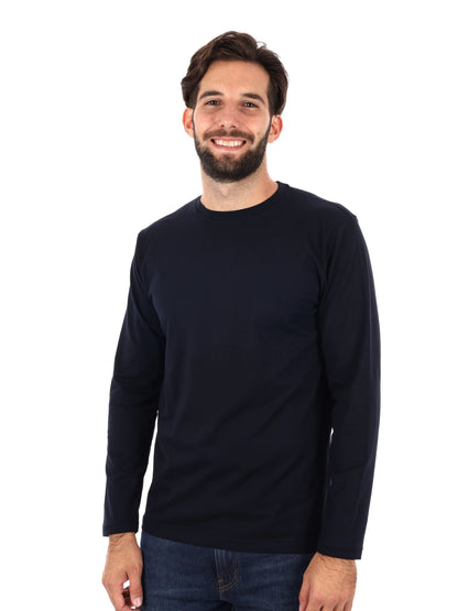 MAGLIA A MANICHE LUNGHE FB DA UOMO BLU