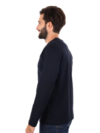 MAGLIA A MANICHE LUNGHE FB DA UOMO BLU