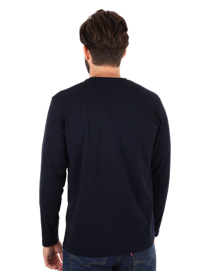 MAGLIA A MANICHE LUNGHE FB DA UOMO BLU