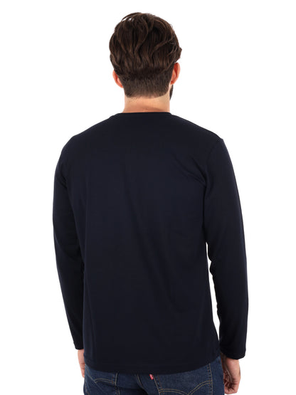 MAGLIA A MANICHE LUNGHE FB DA UOMO BLU