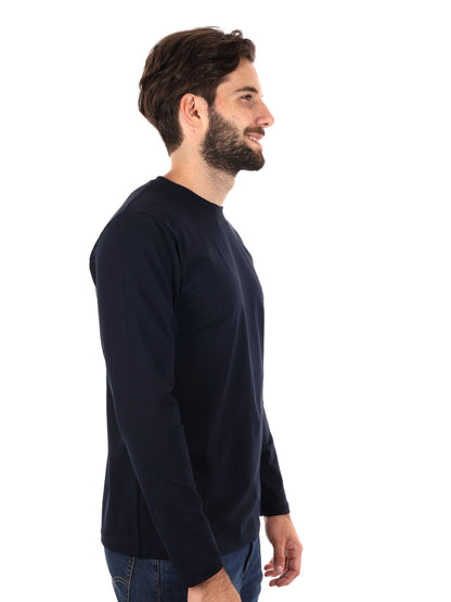 MAGLIA A MANICHE LUNGHE FB DA UOMO BLU