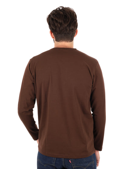 MAGLIA A MANICHE LUNGHE FB DA UOMO MARRONE