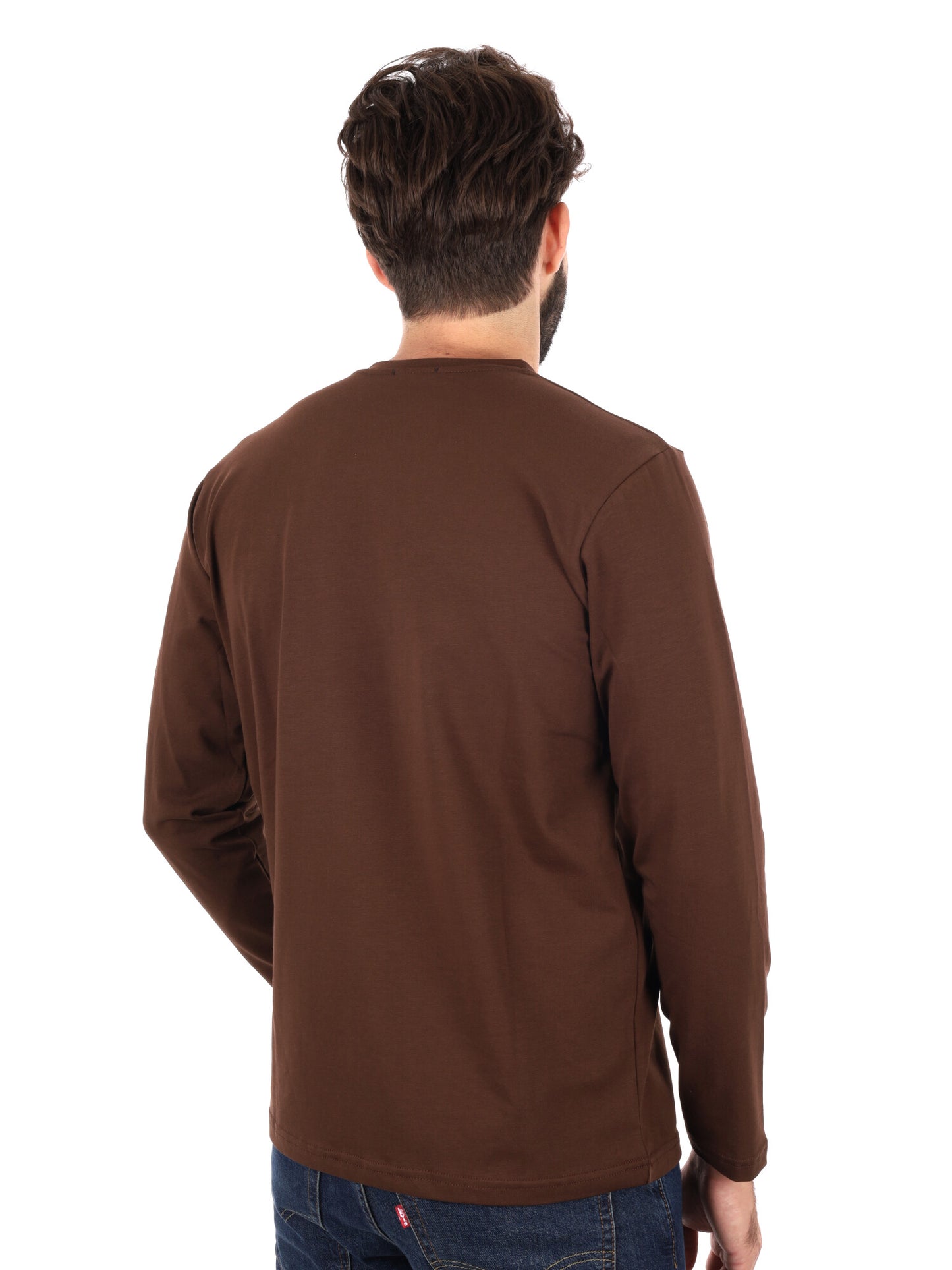 MAGLIA A MANICHE LUNGHE FB DA UOMO MARRONE