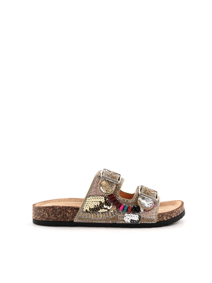 Sandalo donna Hosis Clyo' beige elegante e versatile