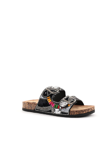 Sandali donna Hosis Clyo' in nero, eleganza estiva