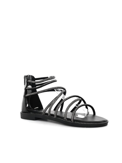 Hosis Clyo', sandalo nero da Donna elegante e versatile