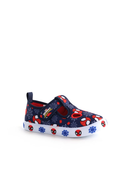 Slip on bambino unisex Spiderman blu