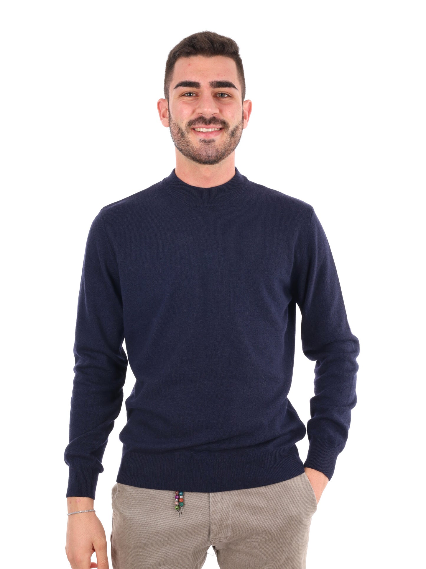 MAGLIA REFLEX GIROCOLLO FB DA UOMO BLU